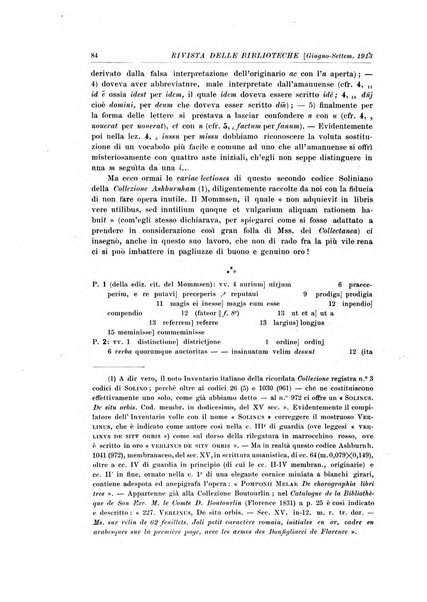 Rivista delle biblioteche e degli archivi periodico di biblioteconomia e di bibliografia di paleografia e di archivistica