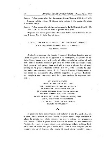 Rivista delle biblioteche e degli archivi periodico di biblioteconomia e di bibliografia di paleografia e di archivistica