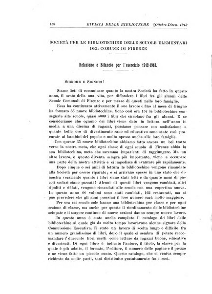 Rivista delle biblioteche e degli archivi periodico di biblioteconomia e di bibliografia di paleografia e di archivistica