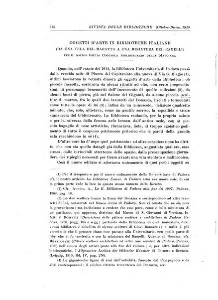 Rivista delle biblioteche e degli archivi periodico di biblioteconomia e di bibliografia di paleografia e di archivistica