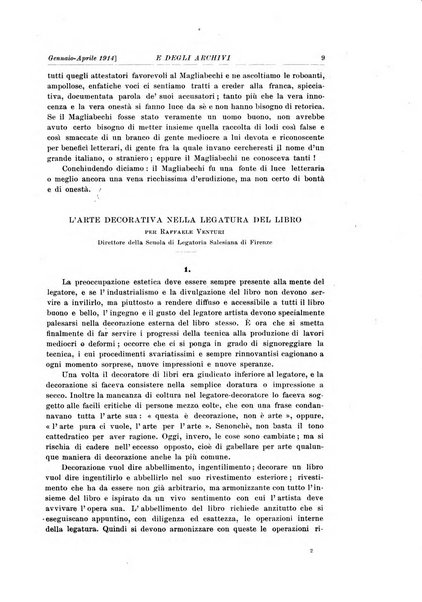 Rivista delle biblioteche e degli archivi periodico di biblioteconomia e di bibliografia di paleografia e di archivistica