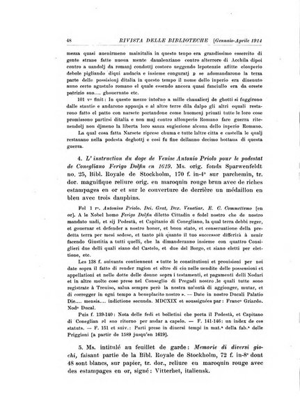 Rivista delle biblioteche e degli archivi periodico di biblioteconomia e di bibliografia di paleografia e di archivistica