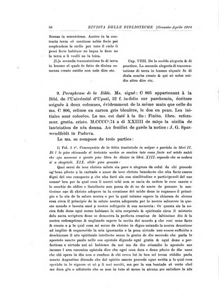 Rivista delle biblioteche e degli archivi periodico di biblioteconomia e di bibliografia di paleografia e di archivistica