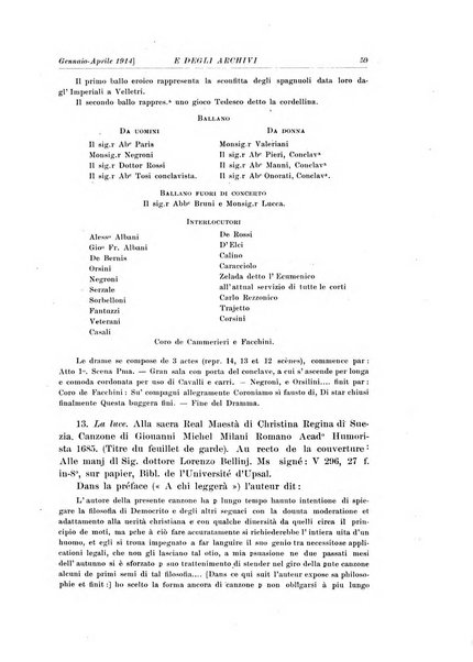 Rivista delle biblioteche e degli archivi periodico di biblioteconomia e di bibliografia di paleografia e di archivistica