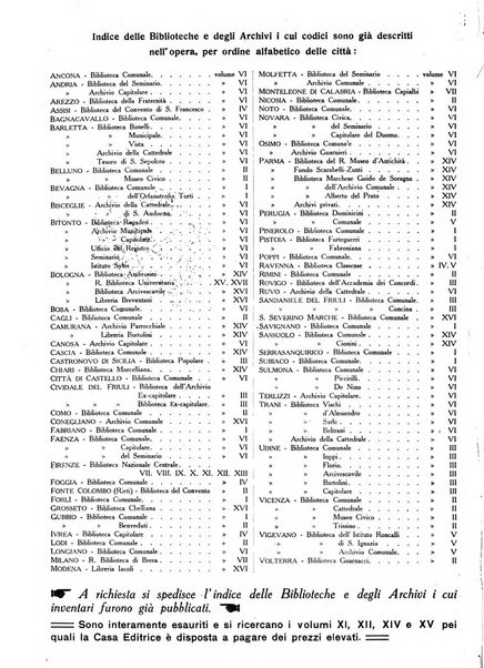 Rivista delle biblioteche e degli archivi periodico di biblioteconomia e di bibliografia di paleografia e di archivistica