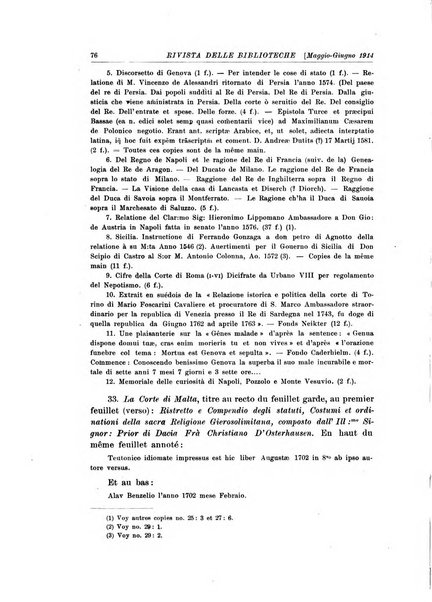 Rivista delle biblioteche e degli archivi periodico di biblioteconomia e di bibliografia di paleografia e di archivistica