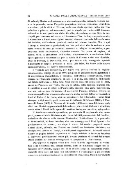 Rivista delle biblioteche e degli archivi periodico di biblioteconomia e di bibliografia di paleografia e di archivistica