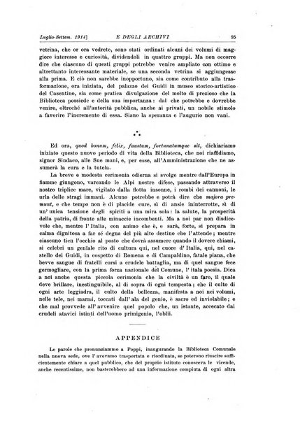 Rivista delle biblioteche e degli archivi periodico di biblioteconomia e di bibliografia di paleografia e di archivistica