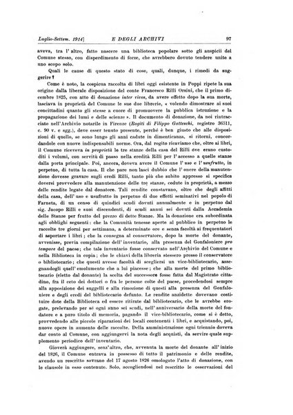 Rivista delle biblioteche e degli archivi periodico di biblioteconomia e di bibliografia di paleografia e di archivistica