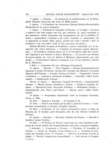 Rivista delle biblioteche e degli archivi periodico di biblioteconomia e di bibliografia di paleografia e di archivistica