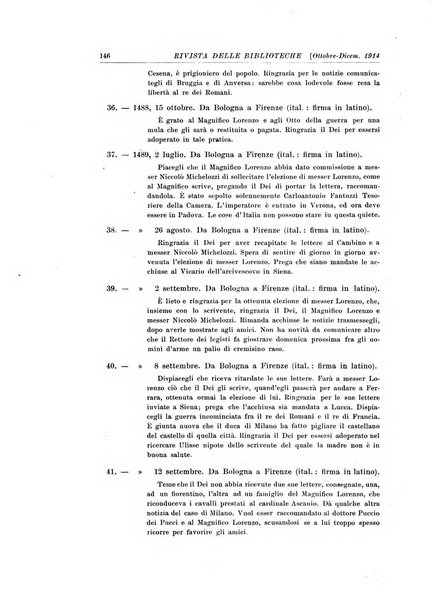 Rivista delle biblioteche e degli archivi periodico di biblioteconomia e di bibliografia di paleografia e di archivistica