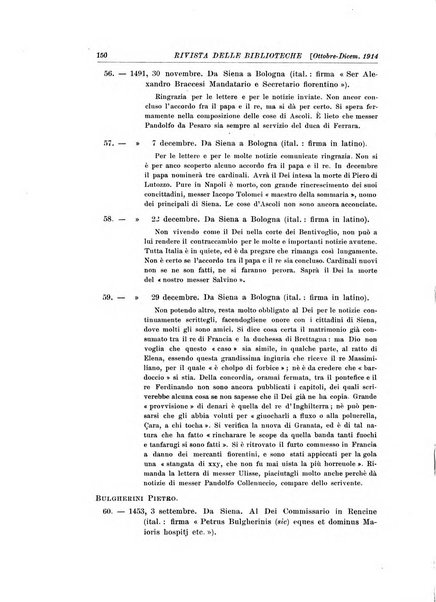 Rivista delle biblioteche e degli archivi periodico di biblioteconomia e di bibliografia di paleografia e di archivistica