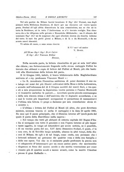 Rivista delle biblioteche e degli archivi periodico di biblioteconomia e di bibliografia di paleografia e di archivistica