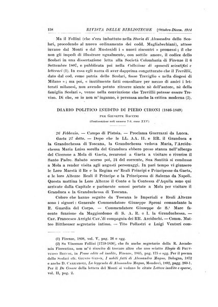 Rivista delle biblioteche e degli archivi periodico di biblioteconomia e di bibliografia di paleografia e di archivistica