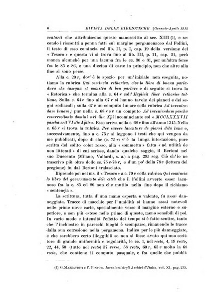 Rivista delle biblioteche e degli archivi periodico di biblioteconomia e di bibliografia di paleografia e di archivistica