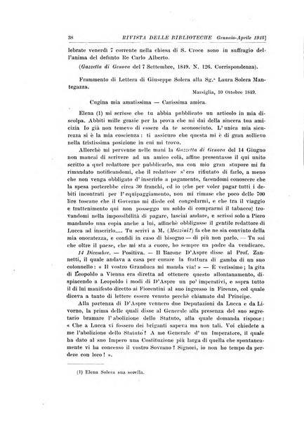 Rivista delle biblioteche e degli archivi periodico di biblioteconomia e di bibliografia di paleografia e di archivistica