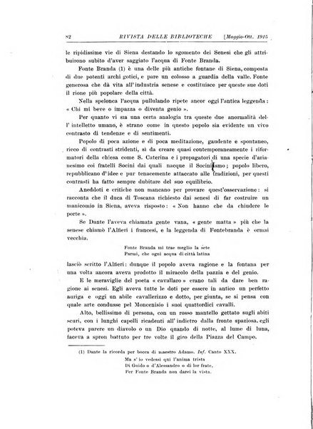 Rivista delle biblioteche e degli archivi periodico di biblioteconomia e di bibliografia di paleografia e di archivistica