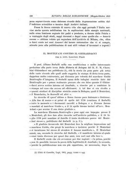 Rivista delle biblioteche e degli archivi periodico di biblioteconomia e di bibliografia di paleografia e di archivistica