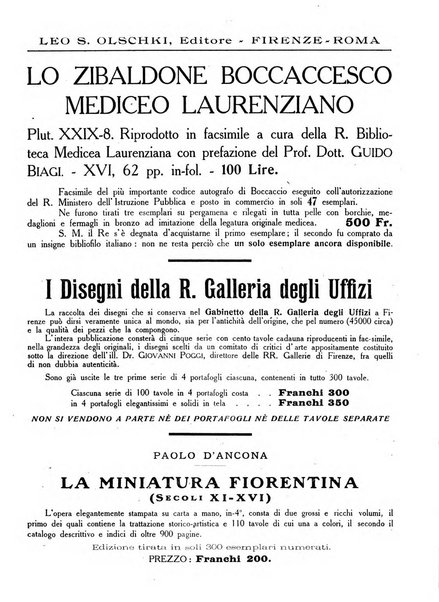 Rivista delle biblioteche e degli archivi periodico di biblioteconomia e di bibliografia di paleografia e di archivistica