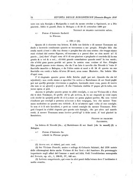 Rivista delle biblioteche e degli archivi periodico di biblioteconomia e di bibliografia di paleografia e di archivistica