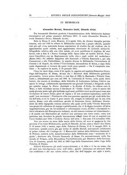 Rivista delle biblioteche e degli archivi periodico di biblioteconomia e di bibliografia di paleografia e di archivistica