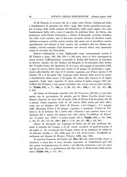 Rivista delle biblioteche e degli archivi periodico di biblioteconomia e di bibliografia di paleografia e di archivistica