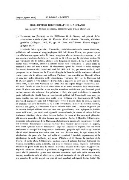 Rivista delle biblioteche e degli archivi periodico di biblioteconomia e di bibliografia di paleografia e di archivistica