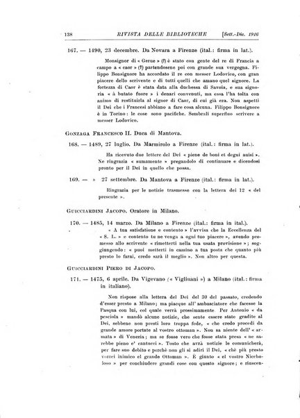 Rivista delle biblioteche e degli archivi periodico di biblioteconomia e di bibliografia di paleografia e di archivistica