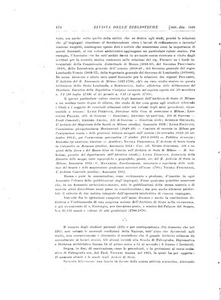 Rivista delle biblioteche e degli archivi periodico di biblioteconomia e di bibliografia di paleografia e di archivistica