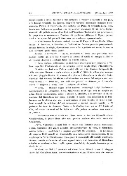 Rivista delle biblioteche e degli archivi periodico di biblioteconomia e di bibliografia di paleografia e di archivistica