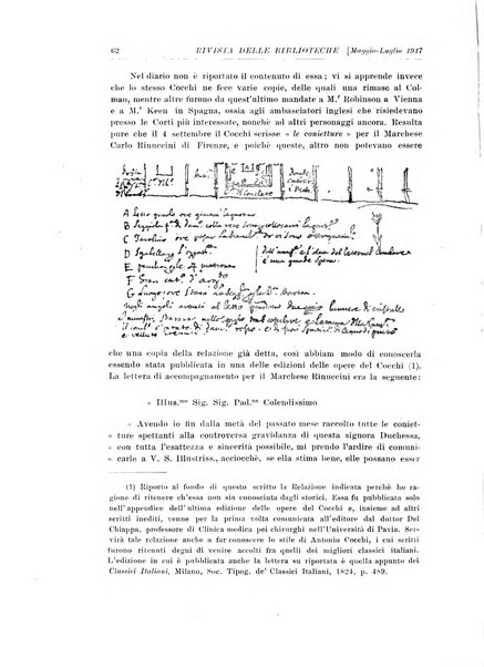 Rivista delle biblioteche e degli archivi periodico di biblioteconomia e di bibliografia di paleografia e di archivistica