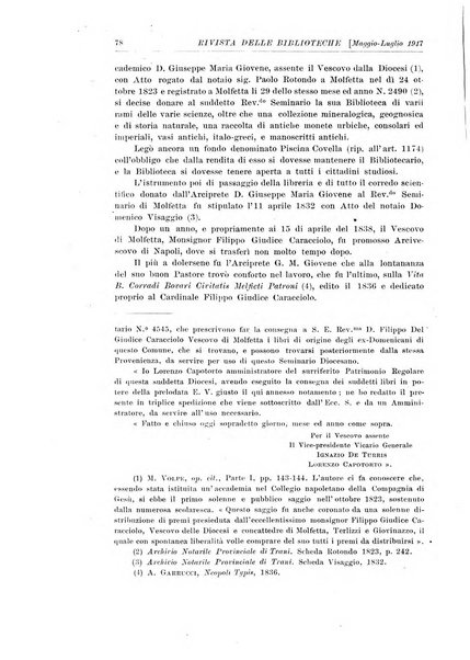 Rivista delle biblioteche e degli archivi periodico di biblioteconomia e di bibliografia di paleografia e di archivistica