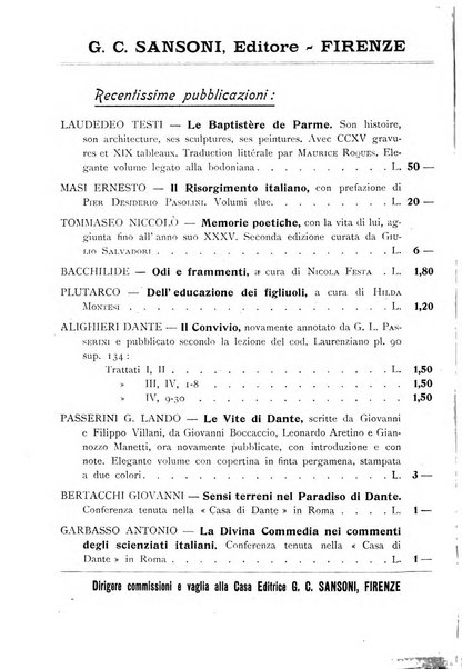 Rivista delle biblioteche e degli archivi periodico di biblioteconomia e di bibliografia di paleografia e di archivistica