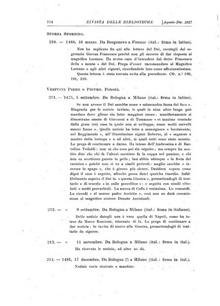 Rivista delle biblioteche e degli archivi periodico di biblioteconomia e di bibliografia di paleografia e di archivistica