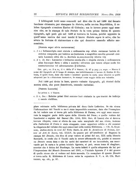 Rivista delle biblioteche e degli archivi periodico di biblioteconomia e di bibliografia di paleografia e di archivistica