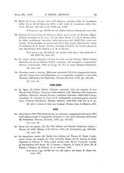 Rivista delle biblioteche e degli archivi periodico di biblioteconomia e di bibliografia di paleografia e di archivistica