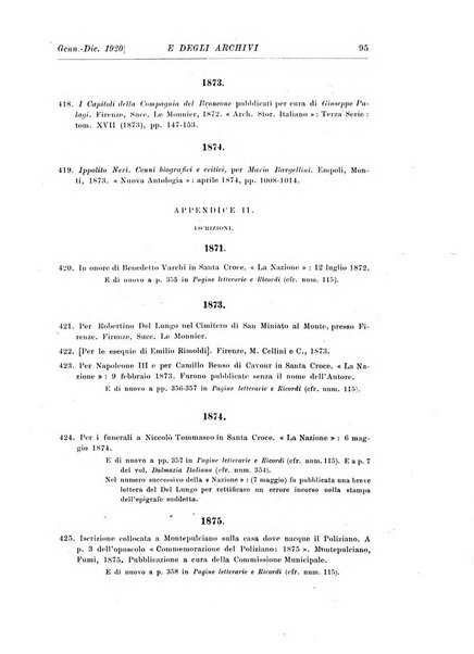 Rivista delle biblioteche e degli archivi periodico di biblioteconomia e di bibliografia di paleografia e di archivistica