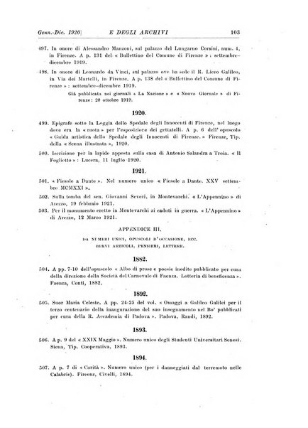 Rivista delle biblioteche e degli archivi periodico di biblioteconomia e di bibliografia di paleografia e di archivistica