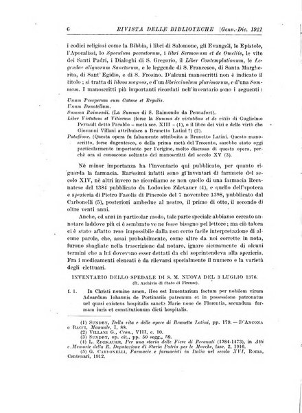 Rivista delle biblioteche e degli archivi periodico di biblioteconomia e di bibliografia di paleografia e di archivistica