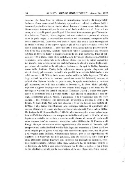 Rivista delle biblioteche e degli archivi periodico di biblioteconomia e di bibliografia di paleografia e di archivistica