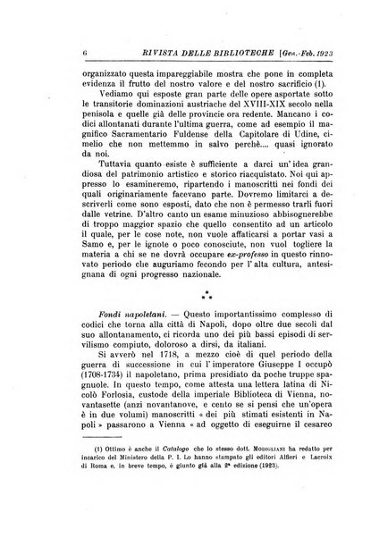 Rivista delle biblioteche e degli archivi periodico di biblioteconomia e di bibliografia di paleografia e di archivistica