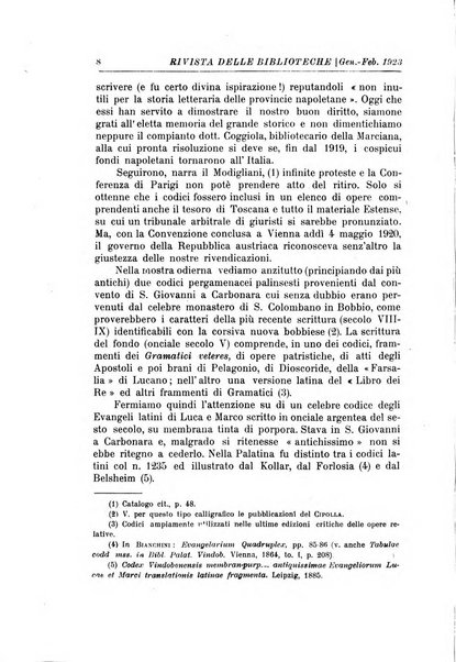 Rivista delle biblioteche e degli archivi periodico di biblioteconomia e di bibliografia di paleografia e di archivistica