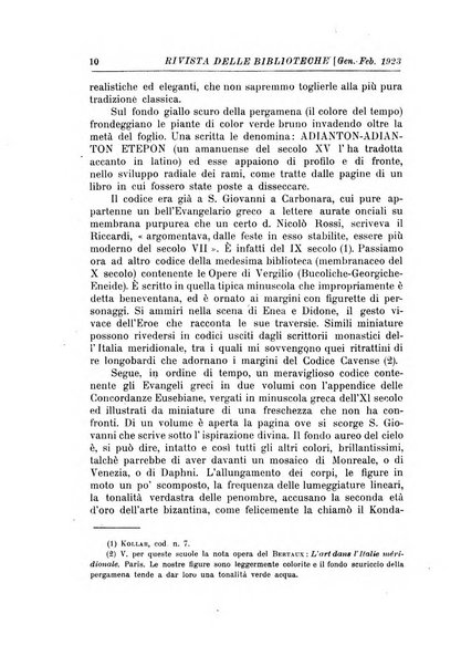 Rivista delle biblioteche e degli archivi periodico di biblioteconomia e di bibliografia di paleografia e di archivistica