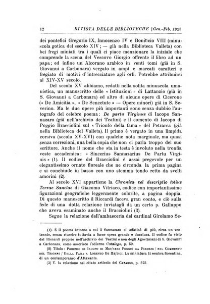 Rivista delle biblioteche e degli archivi periodico di biblioteconomia e di bibliografia di paleografia e di archivistica