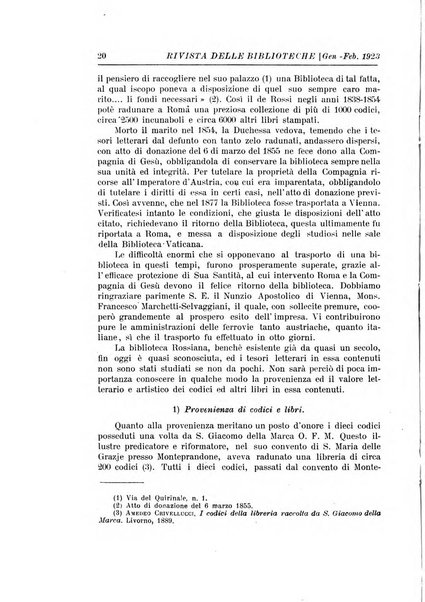 Rivista delle biblioteche e degli archivi periodico di biblioteconomia e di bibliografia di paleografia e di archivistica