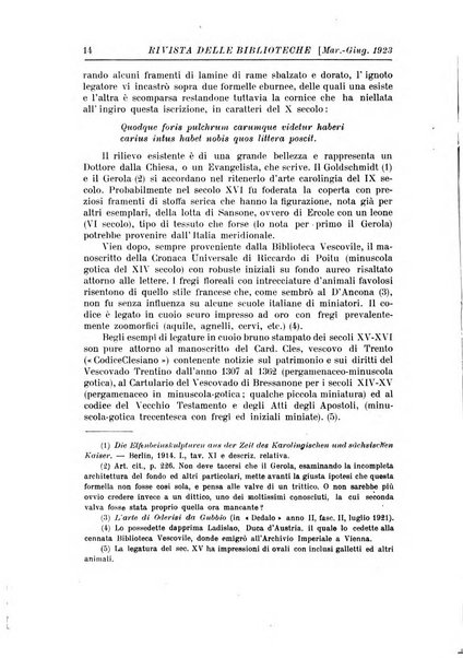 Rivista delle biblioteche e degli archivi periodico di biblioteconomia e di bibliografia di paleografia e di archivistica