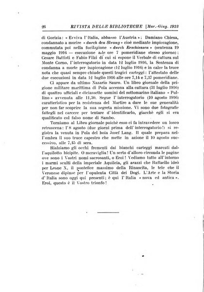 Rivista delle biblioteche e degli archivi periodico di biblioteconomia e di bibliografia di paleografia e di archivistica