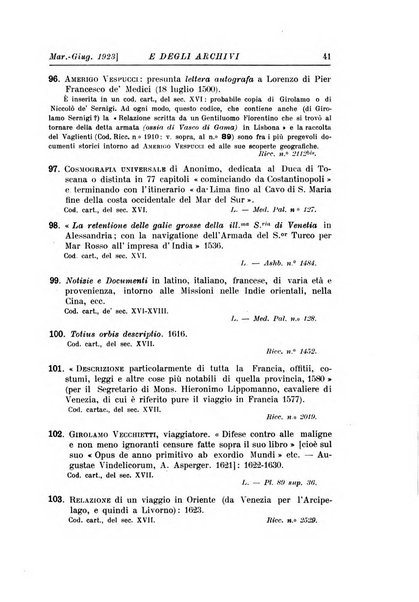 Rivista delle biblioteche e degli archivi periodico di biblioteconomia e di bibliografia di paleografia e di archivistica