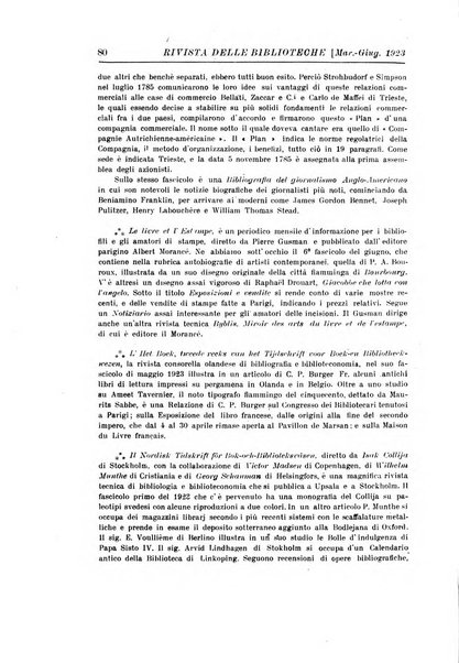 Rivista delle biblioteche e degli archivi periodico di biblioteconomia e di bibliografia di paleografia e di archivistica