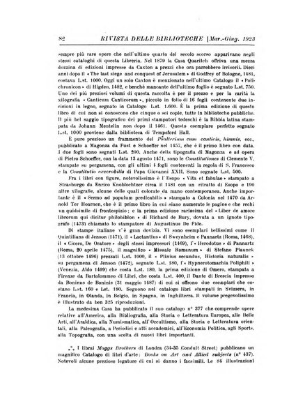 Rivista delle biblioteche e degli archivi periodico di biblioteconomia e di bibliografia di paleografia e di archivistica